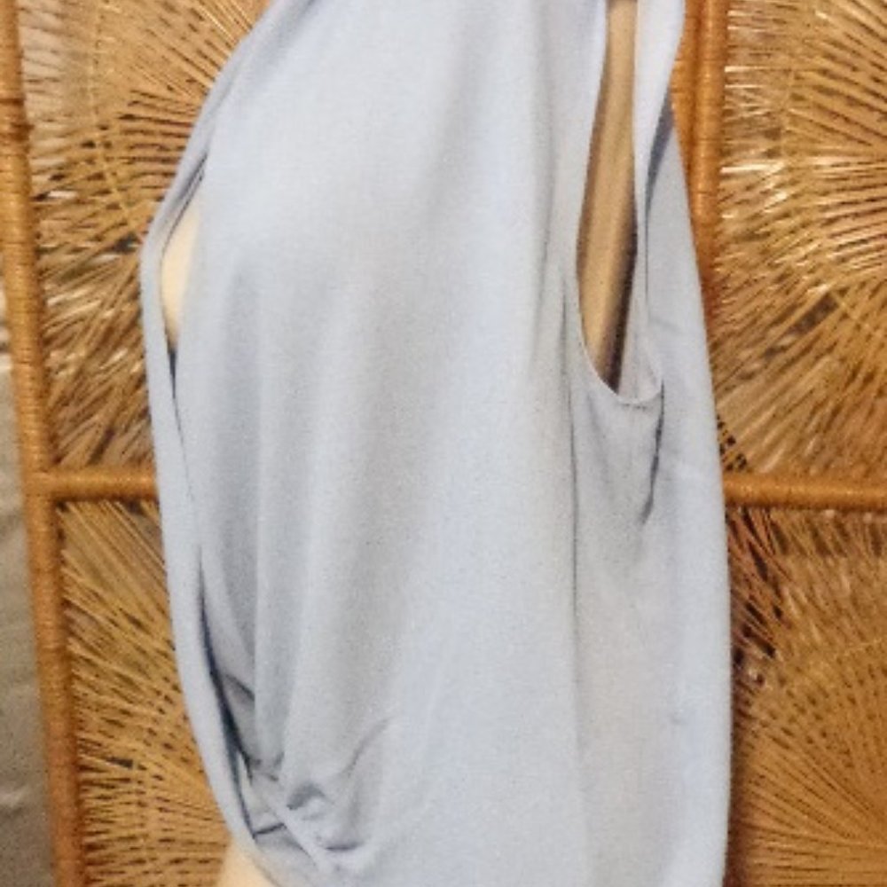 NWT Trina Turk SILK Periwinkle Blue 100% SILK XS OVERSIZED Flowy - Picture 9 of 11
